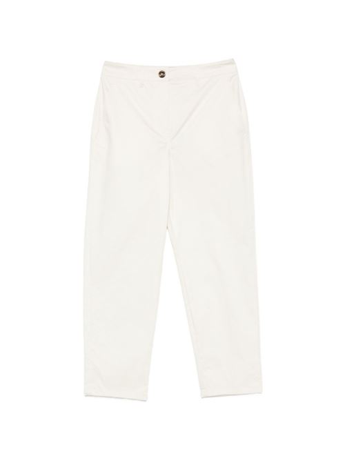 Pantalone donna Emme Marella slim in raso stretch burro EMME Marella | VOLPINO001